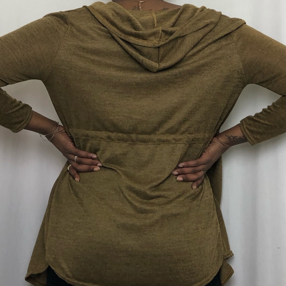 ❤️ 3 for $15 ❤️ Green Hooded Cardigan - Picture 5 of 7